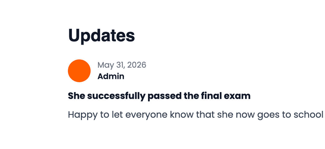 Campaign Updates & Donor Comments
