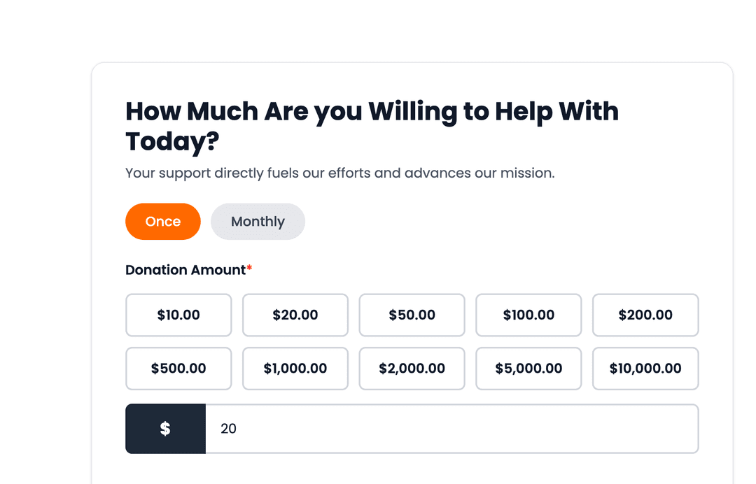 Recurring Monthly Donations