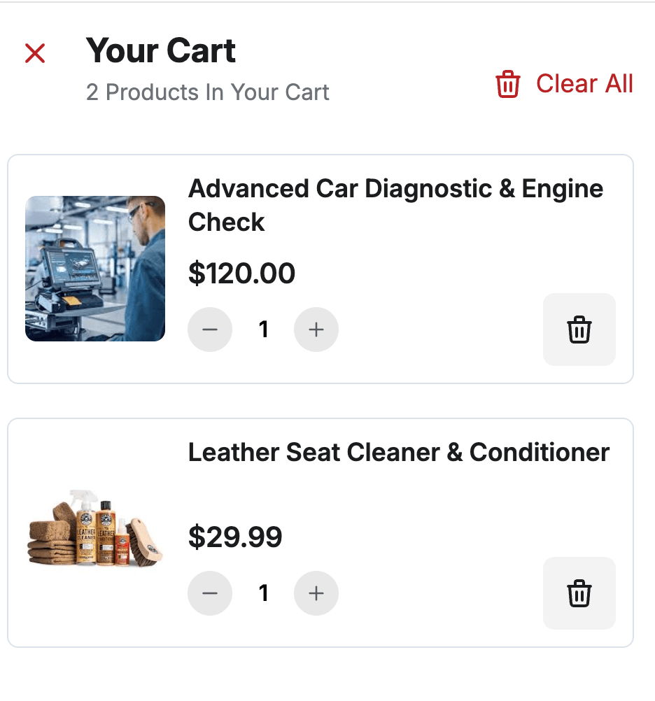 Cart-Based Multi-Service Booking