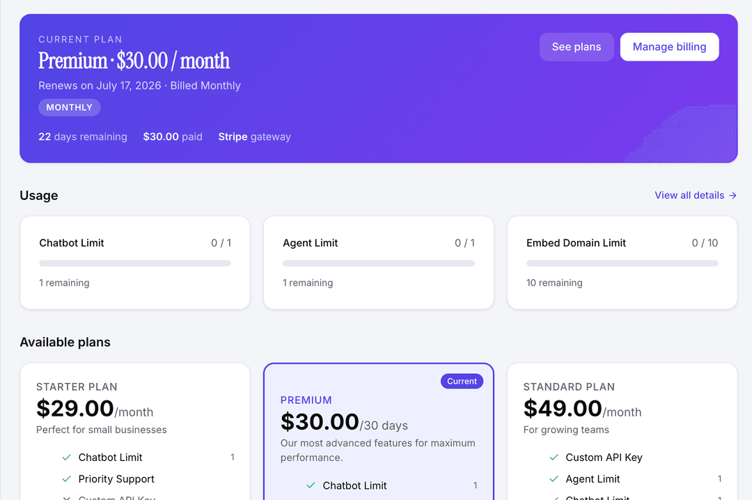 Subscription Billing Already Wired