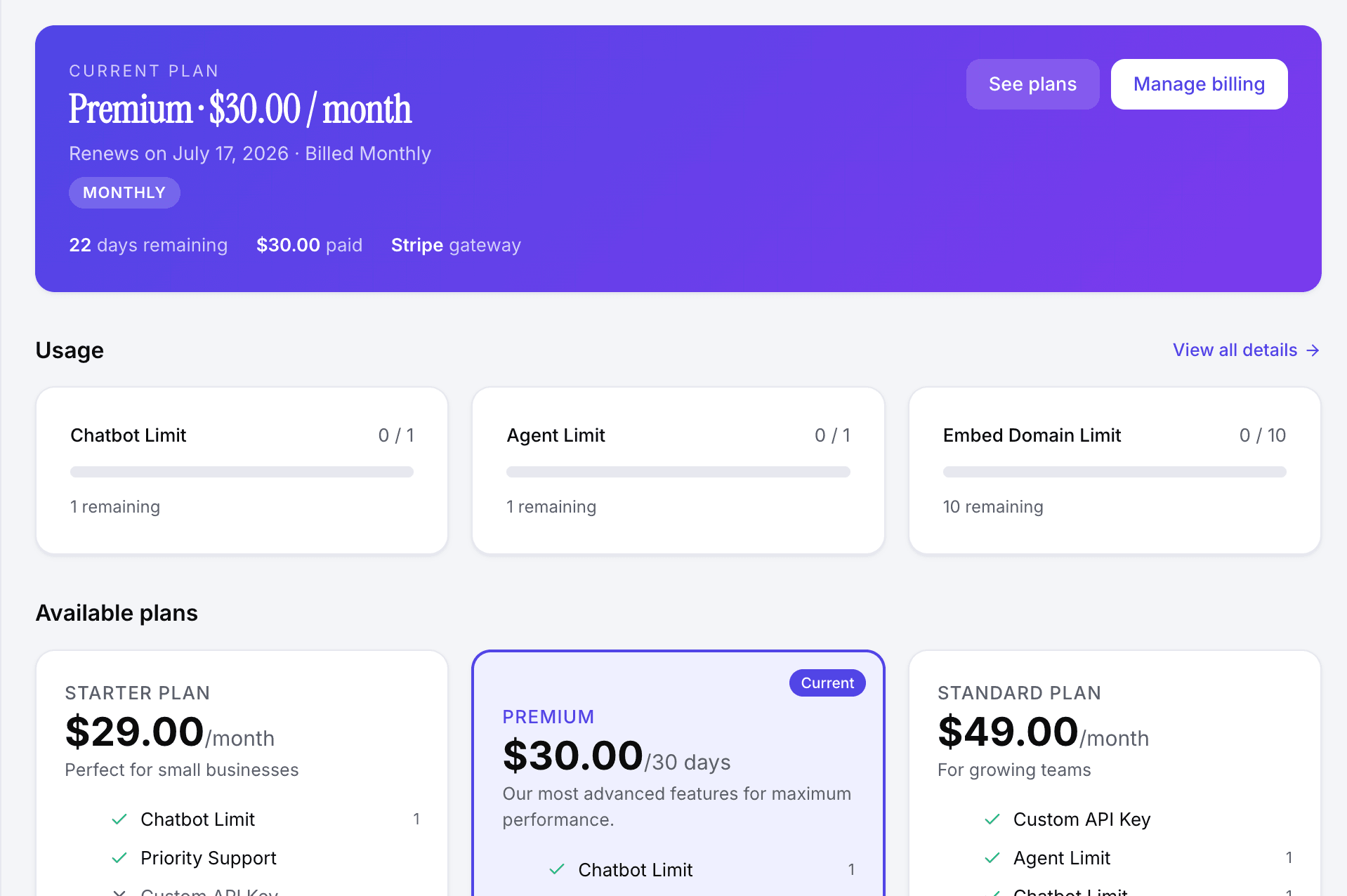 Subscription Billing Already Wired