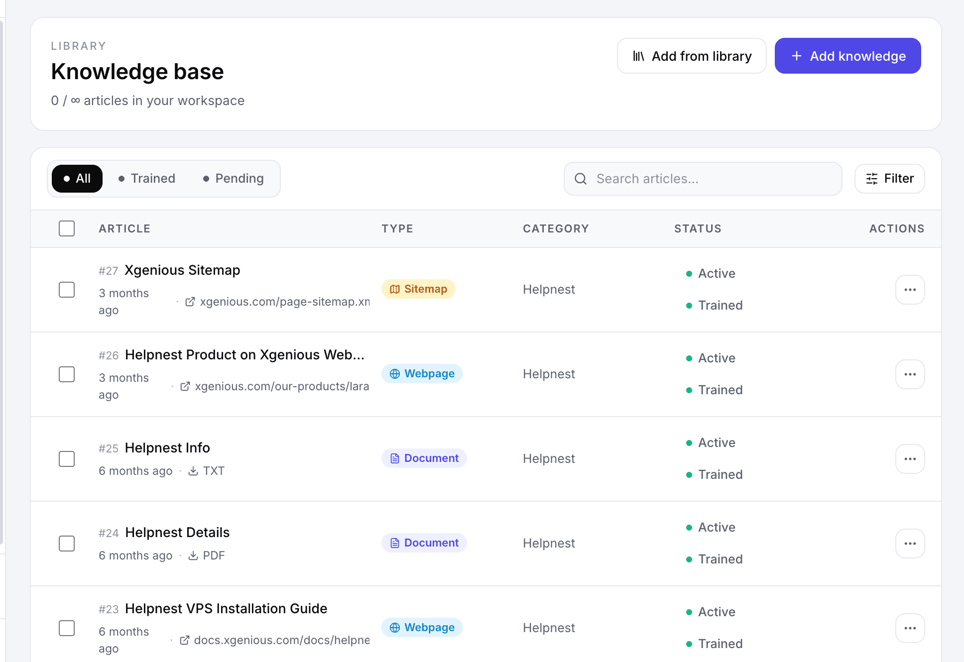 Knowledge Base Your AI Learns From