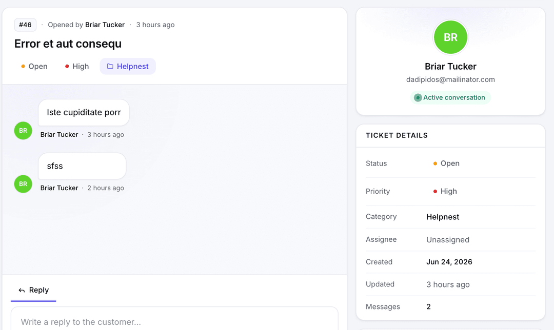 Full Ticketing System Built In