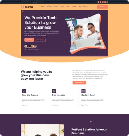 Software Firm theme preview for MultiSaas website builder