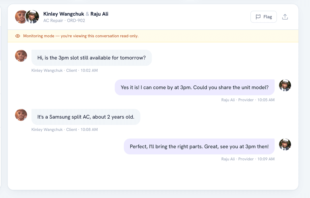 Real-Time Live Chat