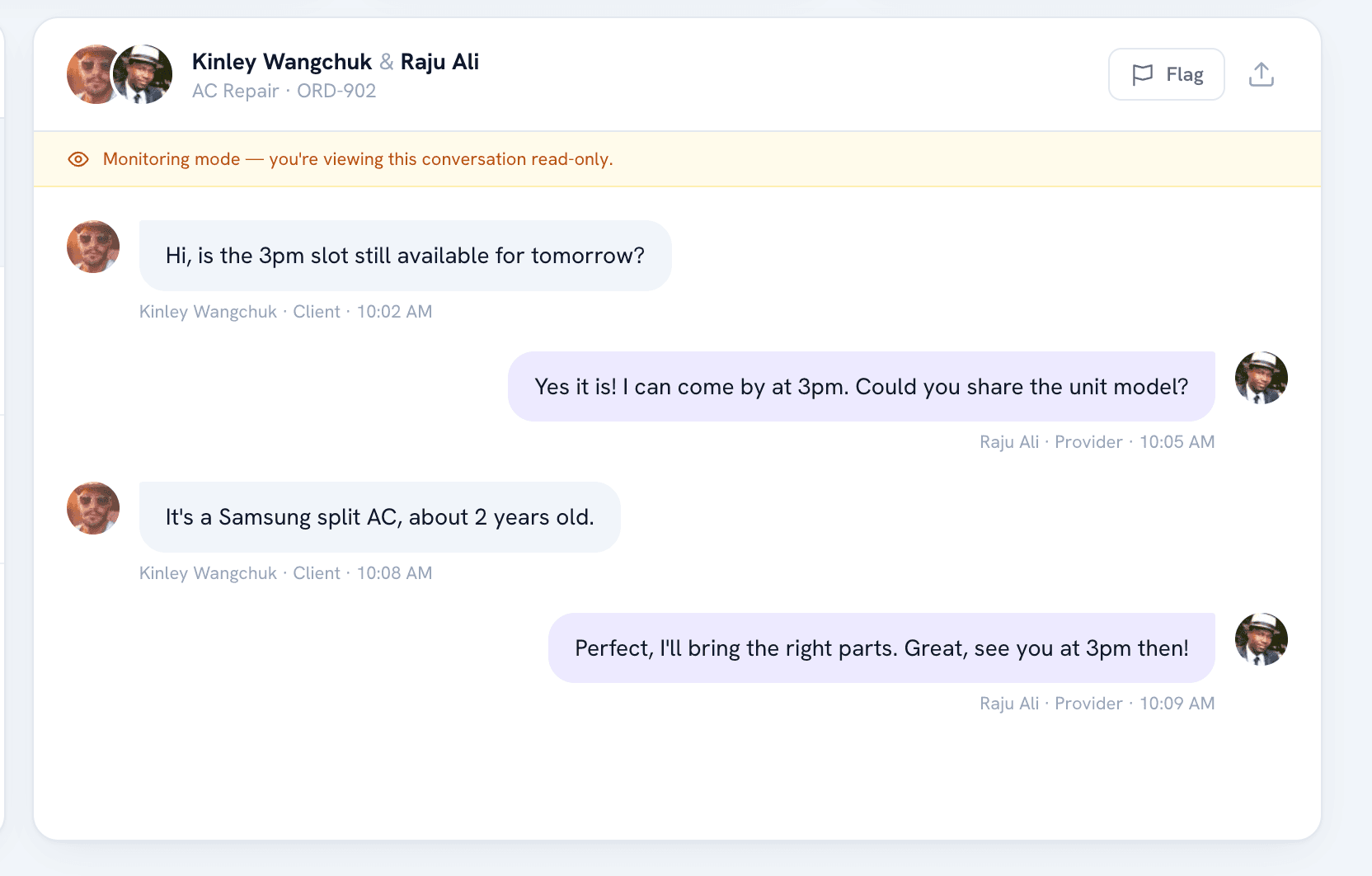 Real-Time Live Chat