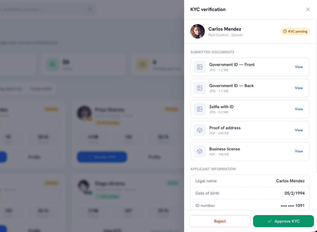 Provider Identity Verification