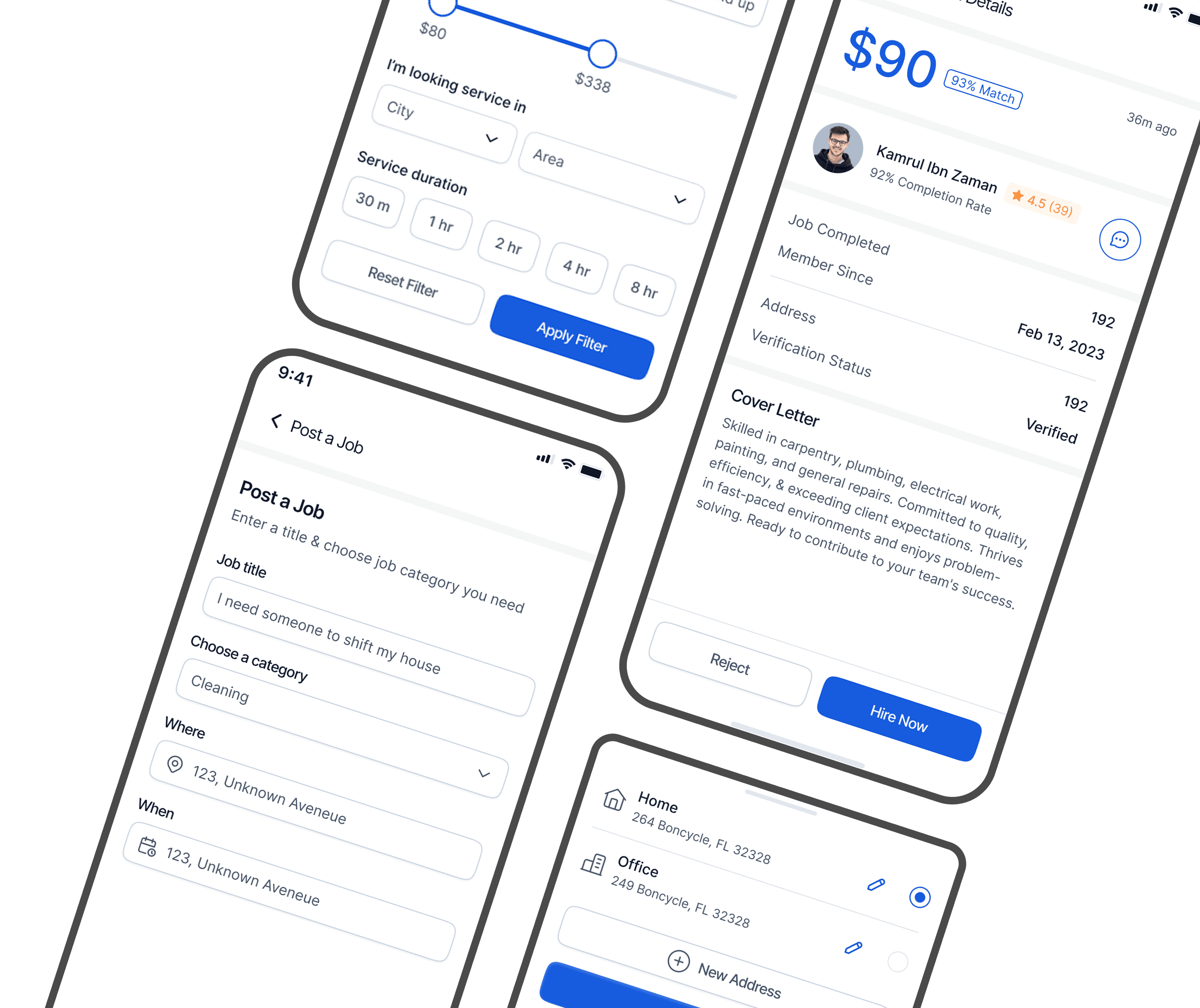 Prohandy provider Flutter app — job management and service catalog
