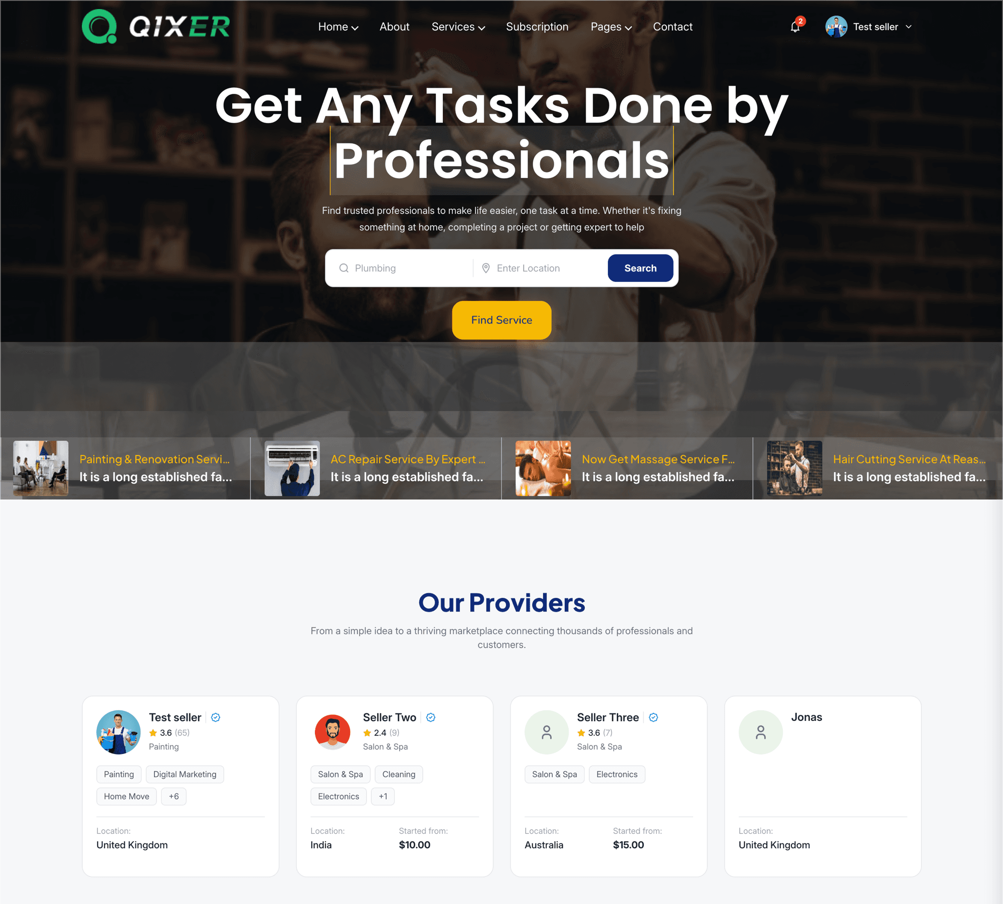 Qixer multi-vendor on-demand service marketplace platform