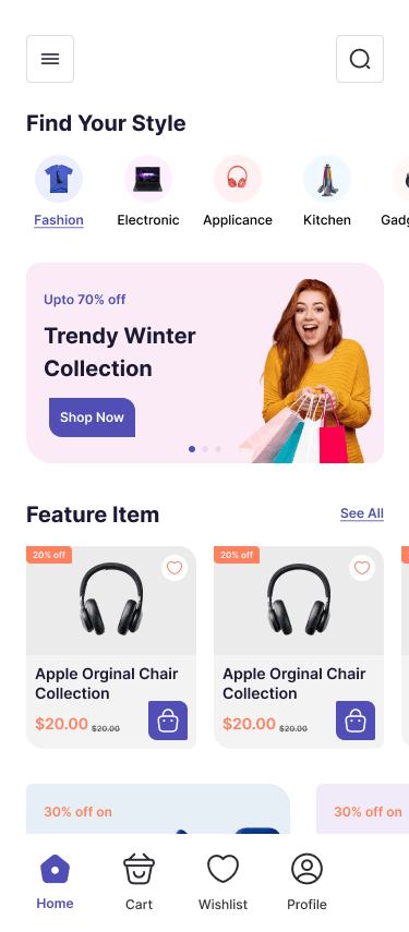 SafeCart Customer App — main screen