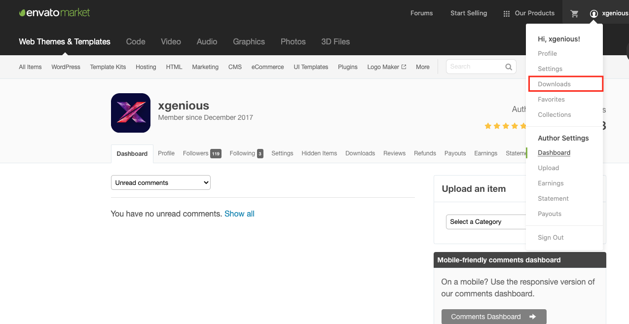 How To Get Your purchase code For codecanyon Or Themeforest xgenious