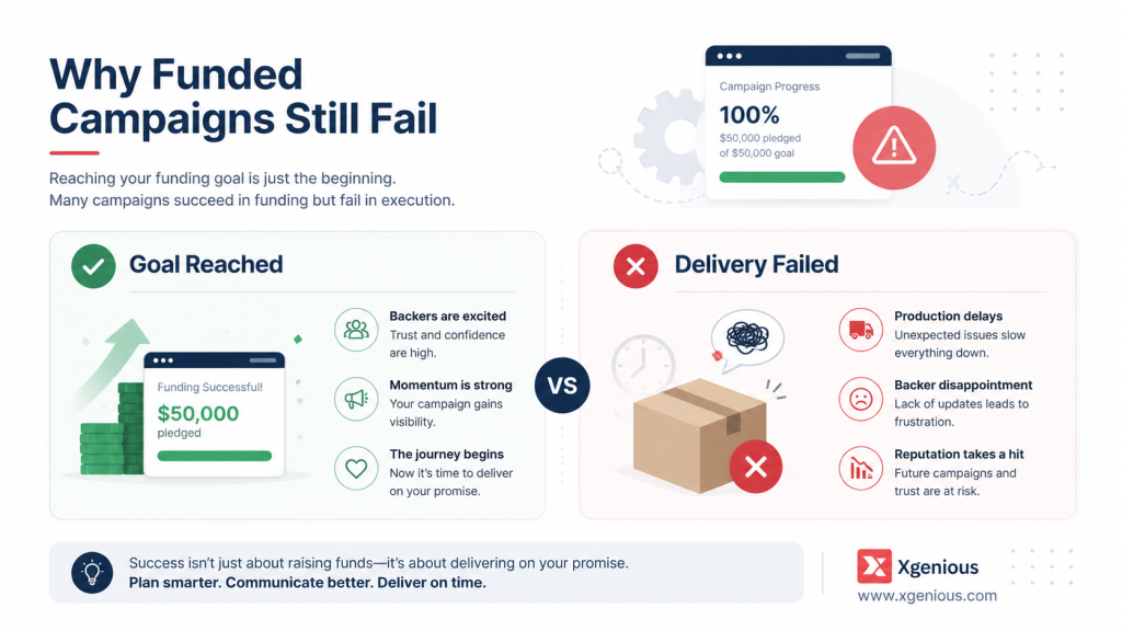 why crowdfunding campaigns that failed even after reaching funding goals
