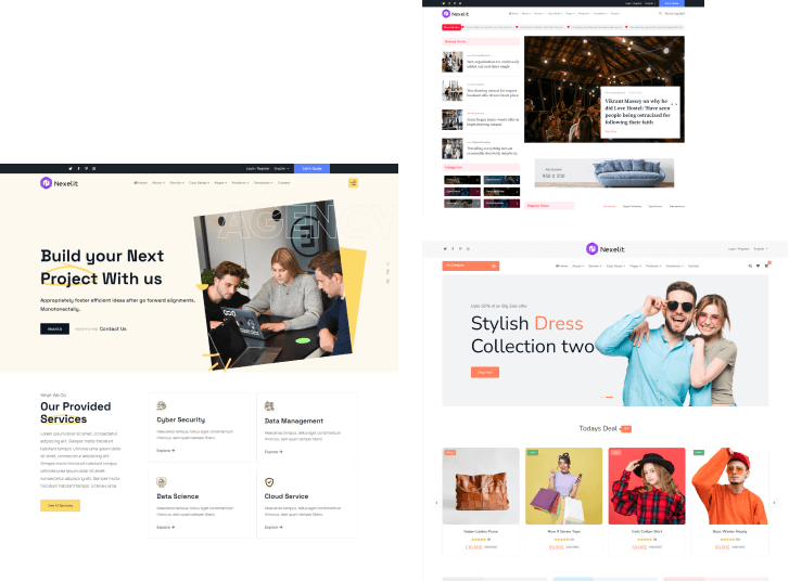 Nexelit - Multipurpose Website CMS 2 Nexelit - Create Your Awesome Website With Nexelit CMS