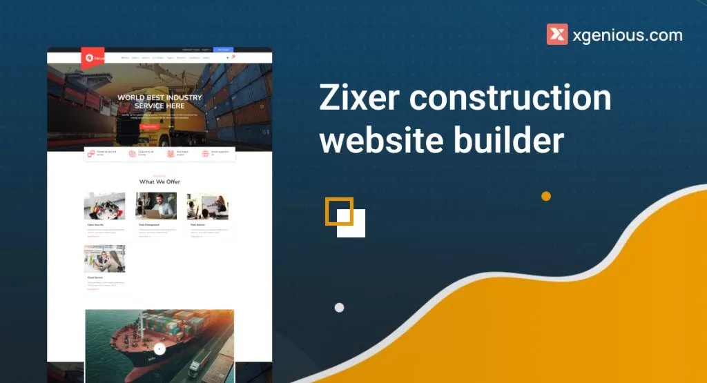 Zixer construction website builder 