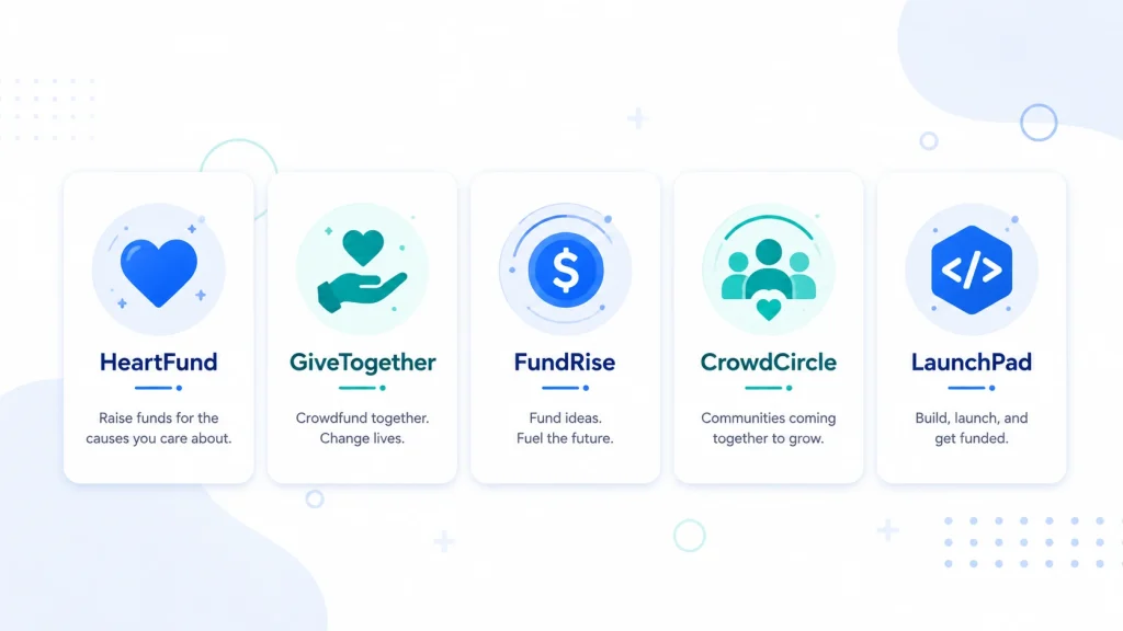 Grid of logos representing five open source crowdfunding platform options compared in the article
