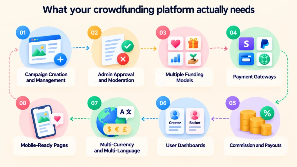 What a crowdfunding platform needs when you build your own