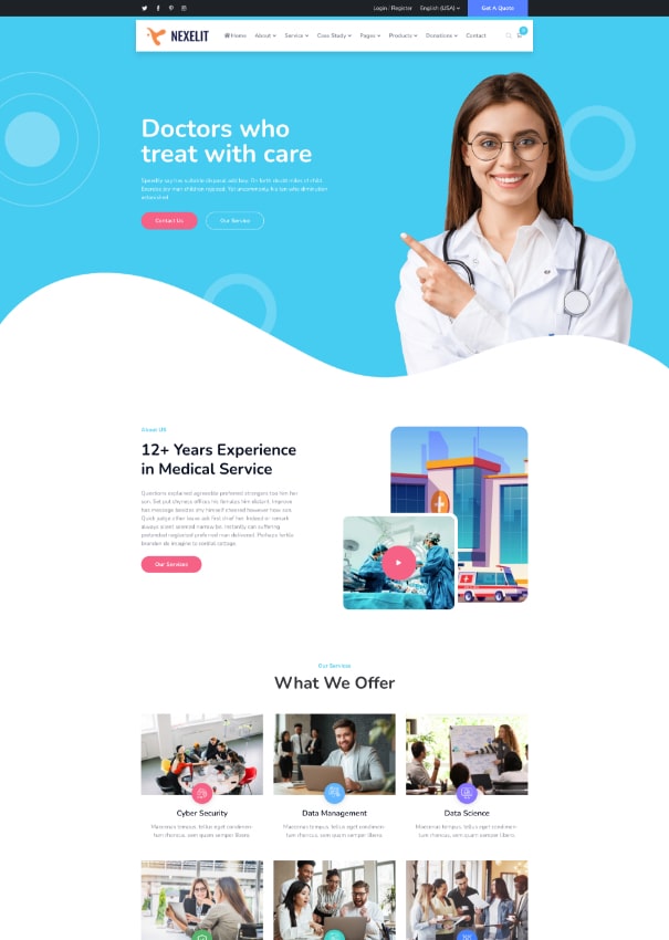Nexelit Home 12 homepage demo