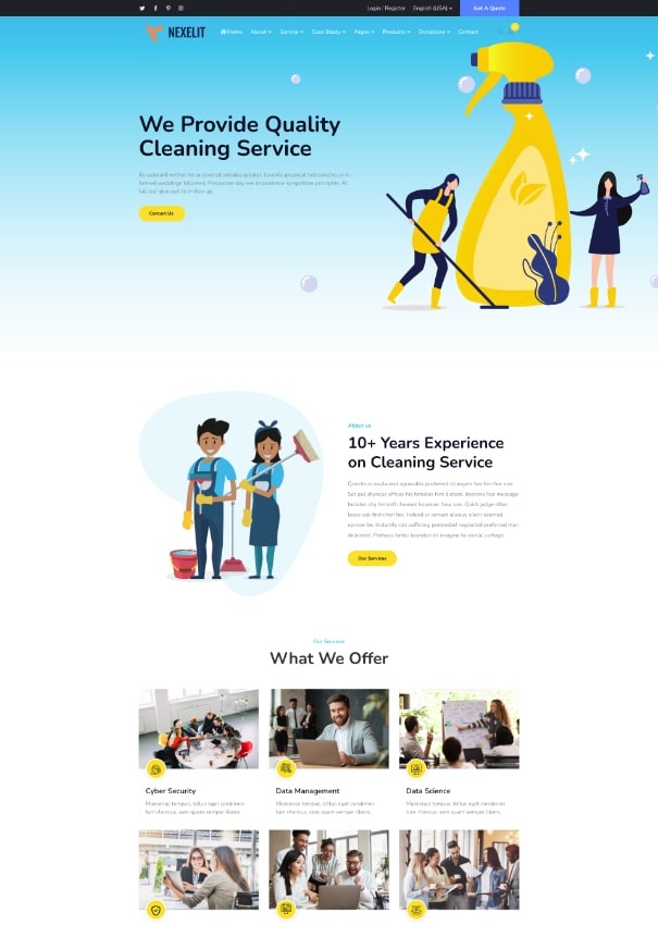 Nexelit Home 16 homepage demo