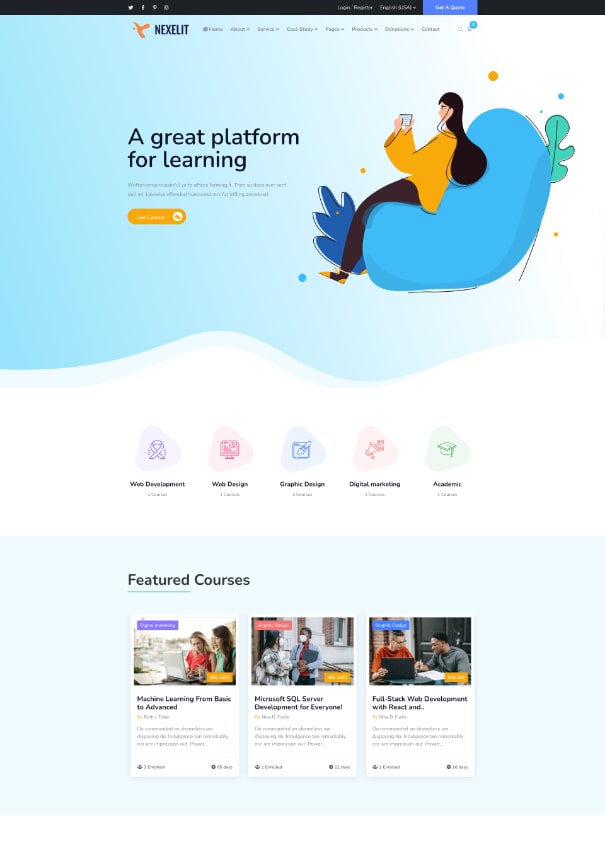 Nexelit Home 17 homepage demo