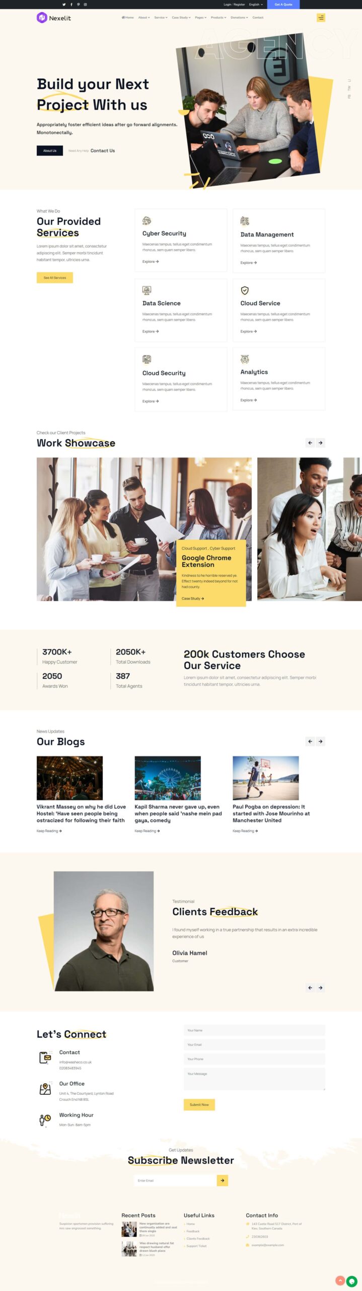 Nexelit Home 21 homepage demo