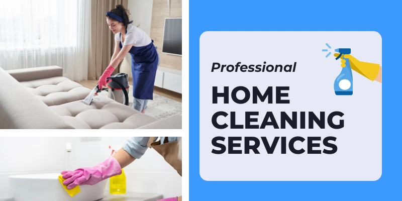 A professional cleaner using equipment in a residential