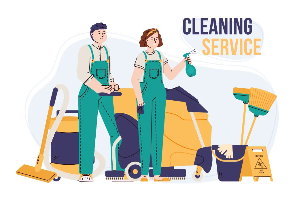 On-demand service business ideas with a professional cleaner in a home