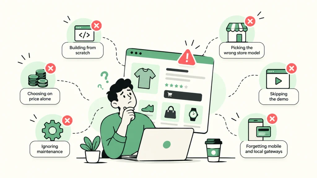 Mistakes to avoid when choosing a Laravel ecommerce platform