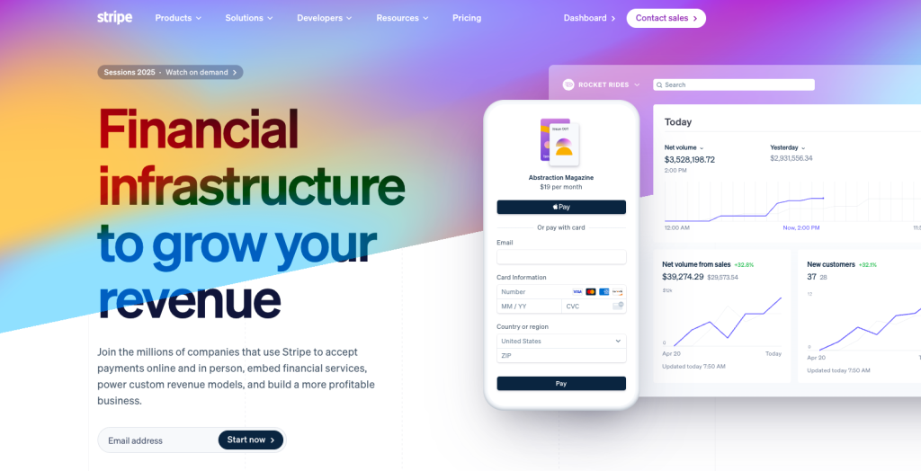 Stripe ecommerce payment gateway 2025