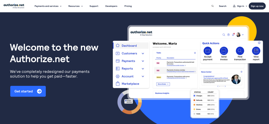 Authorize.Net - secure and reliable ecommerce payment gateway by Visa