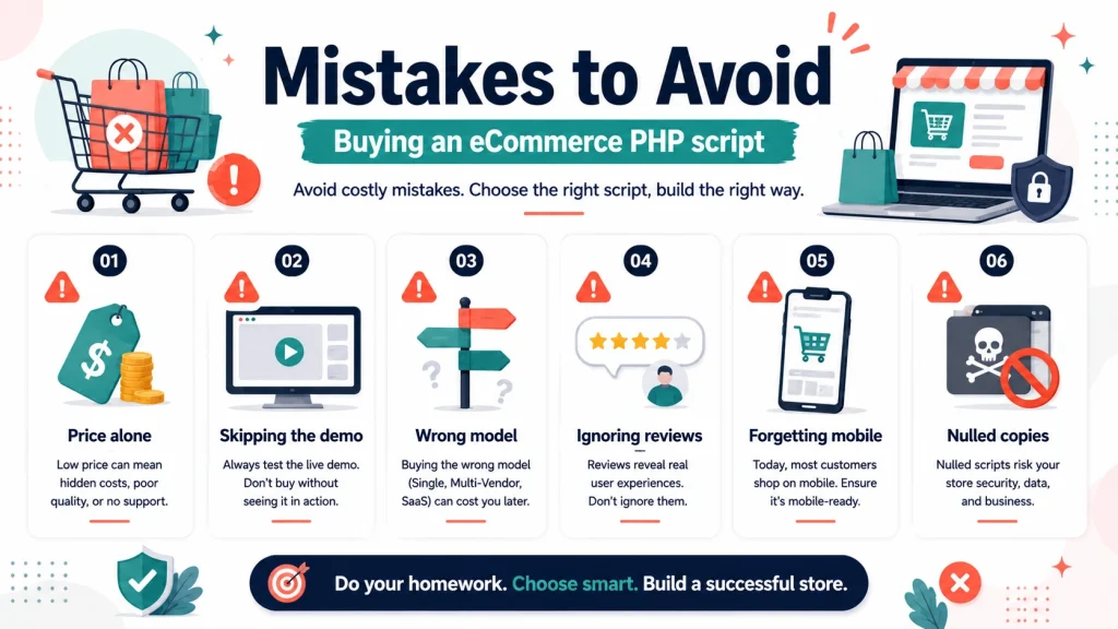 Mistakes to avoid when buying an eCommerce PHP script