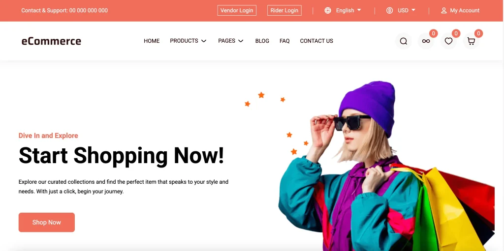 GeniusCart online fashion and clothing eCommerce store showcasing trendy apparel