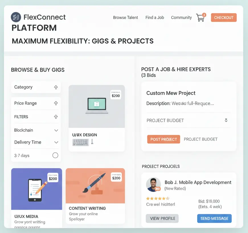 Hybrid Freelance Hriring Marketplace