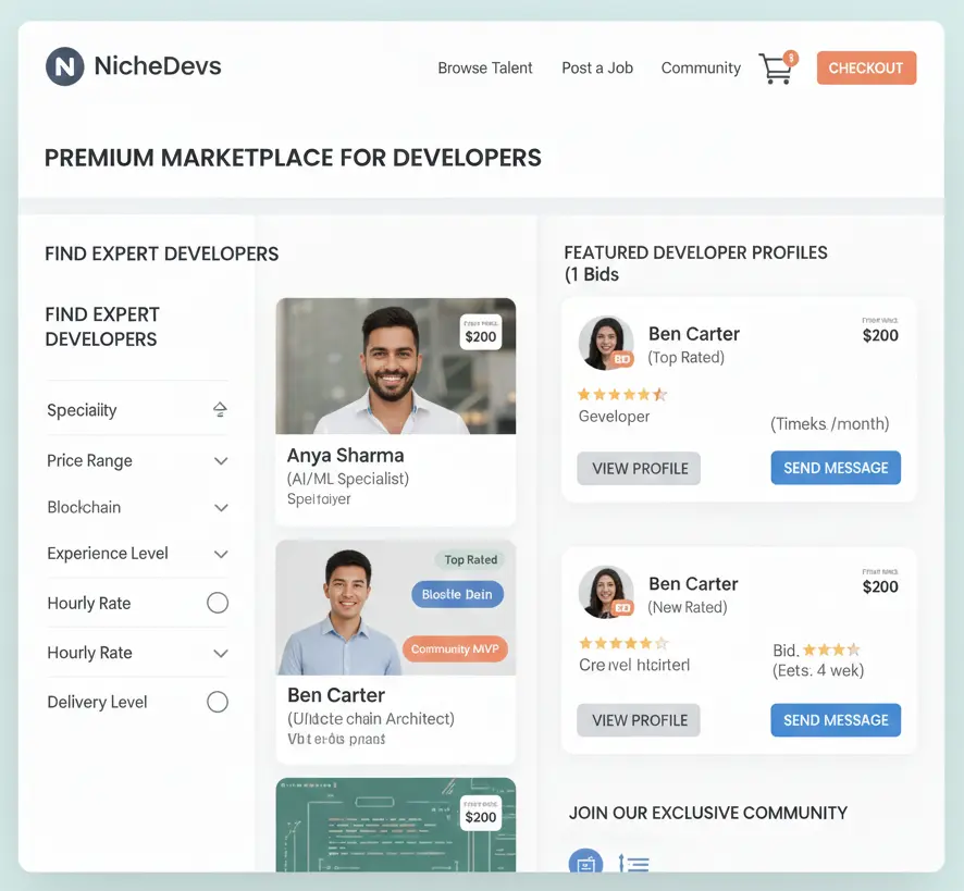 Niche freelance hiring marketplace focus on specific industries