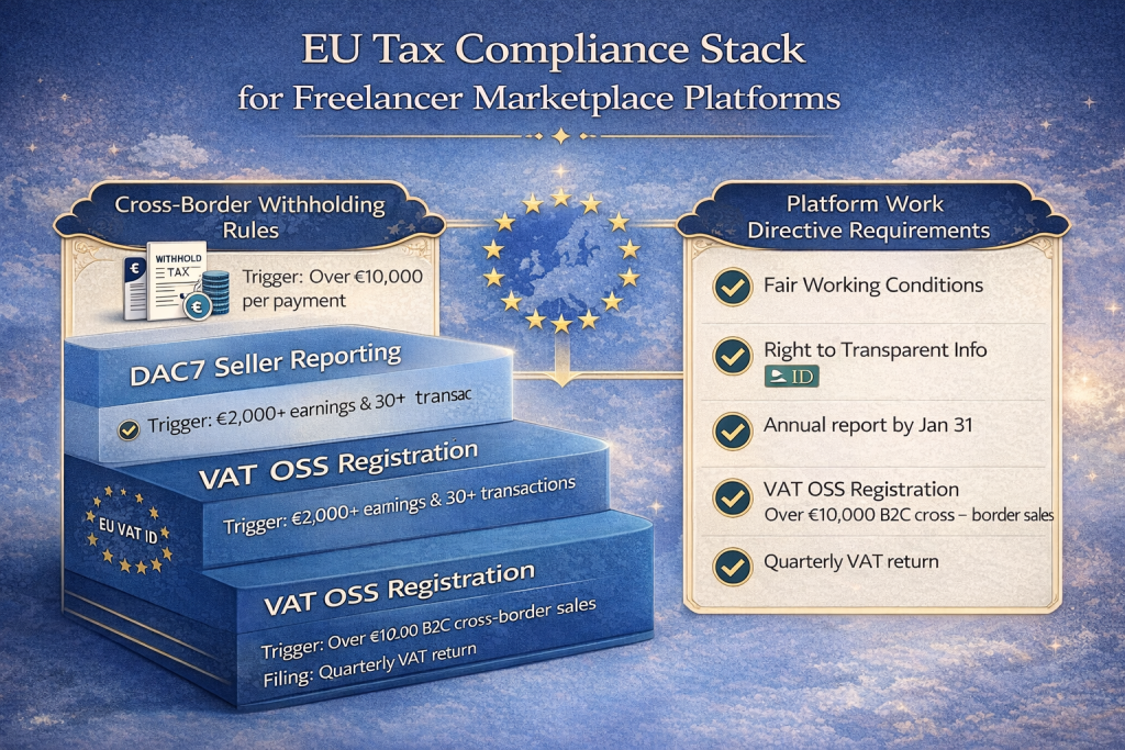  European freelancer marketplace EU regulations VAT DAC7 tax compliance framework 