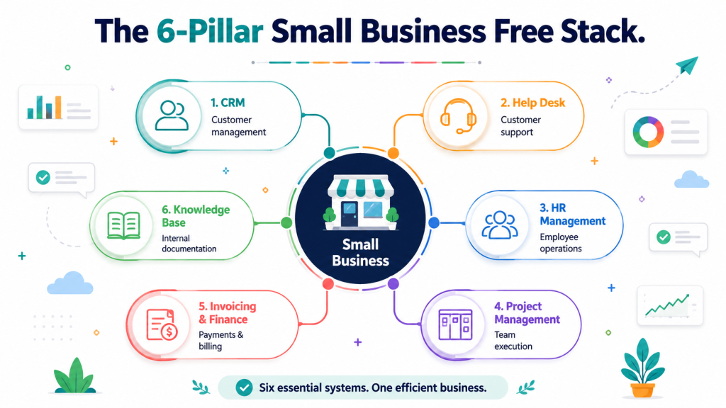 6-Pillar Small Business Free Stack for best free business software