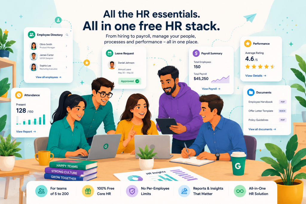 Genius HRM dashboard for small business HR teams