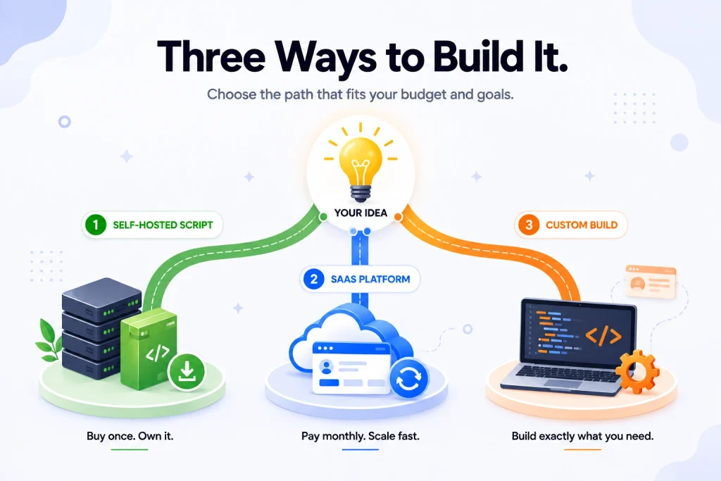 Cost of three ways to build a crowdfunding platform like GoFundMe
