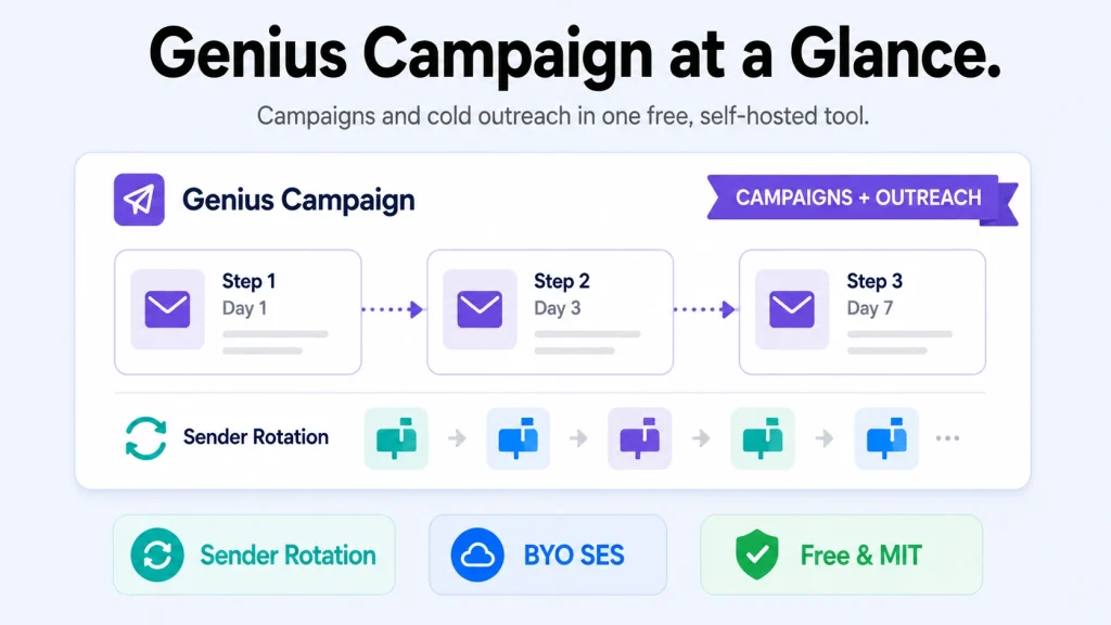 Genius Campaign self-hosted email marketing software console