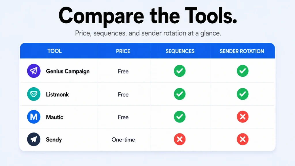 Comparison of self-hosted email marketing software tools