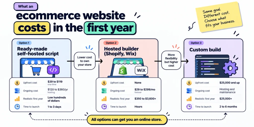 What an ecommerce website costs for a business