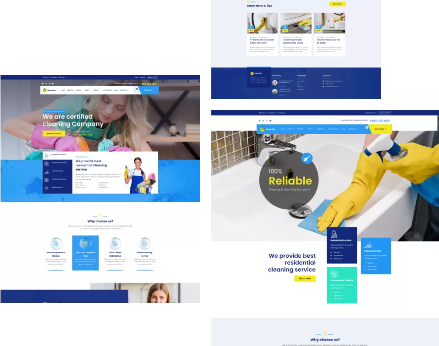 Multipurpose Website CMS with Cleaning Service and Appointment Booking System