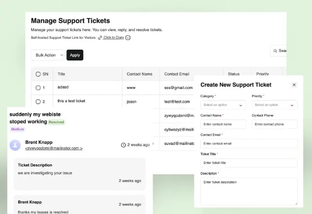Tickets organize and track customer issues 
